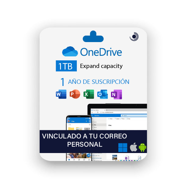 OneDrive 1 TB de Almacenamiento en Nube - 13 Meses