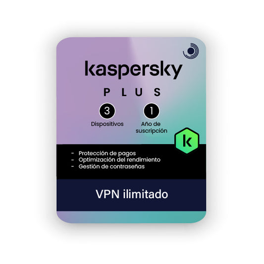 Kaspersky Plus 3 o 5 Dispositivos / 1 Año